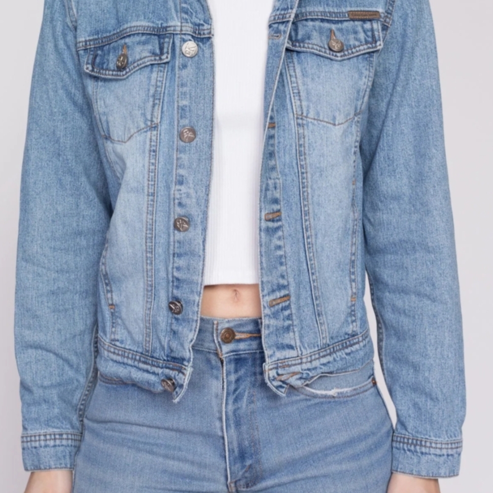 Calvin Klein Sky Blue Womens Jeans Jacket Sz M